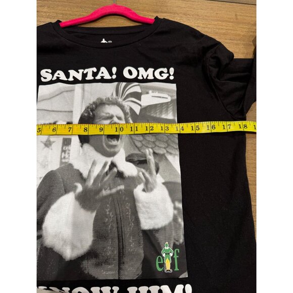 Boys Black Elf "Santa! I Know Him!" Long Sleeve Christmas Tee Shirt - Picture 5 of 6